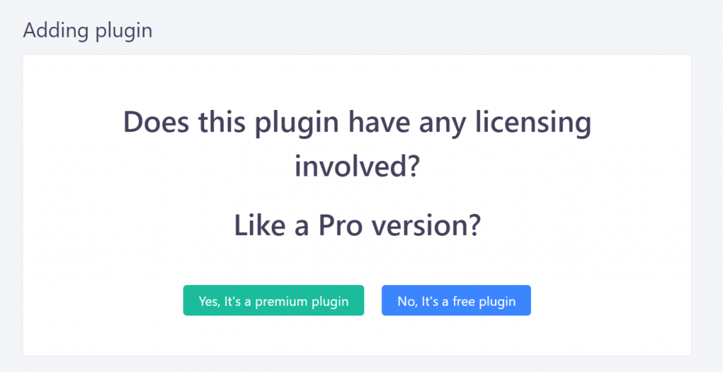 Select premium plugin or theme