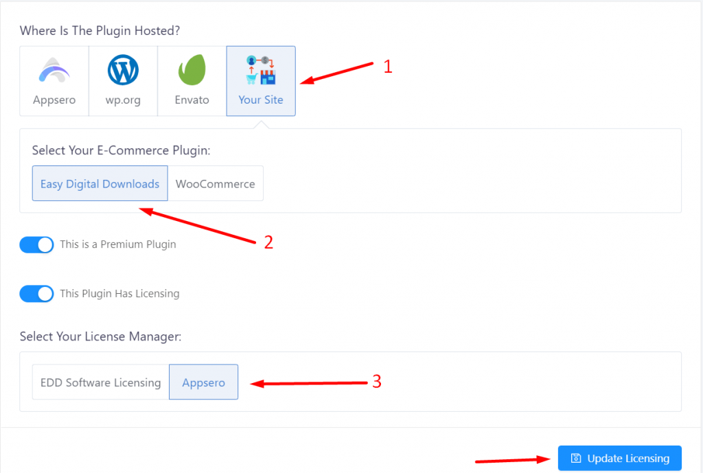 Change Licesning Setting License Migration From WooCommerce To Easy Digital Downloads