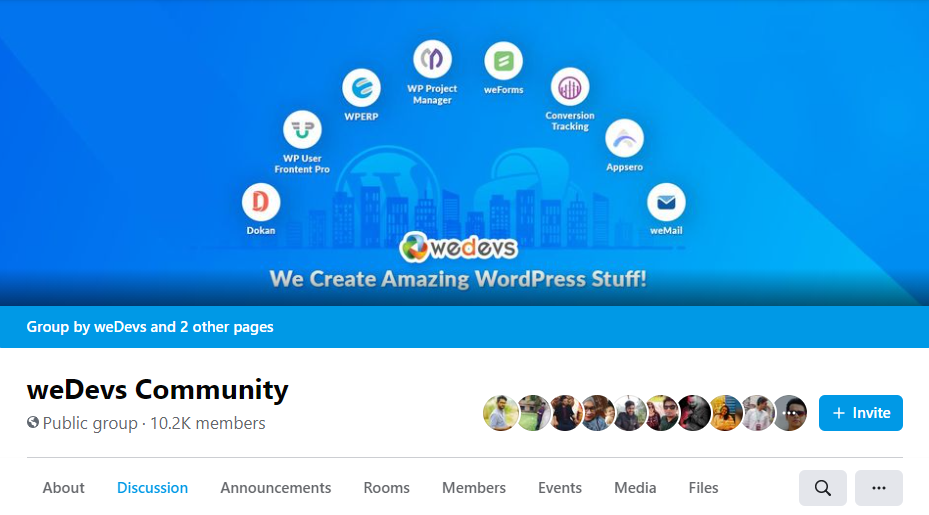 Social Media Community for building-selling wordpress plugin