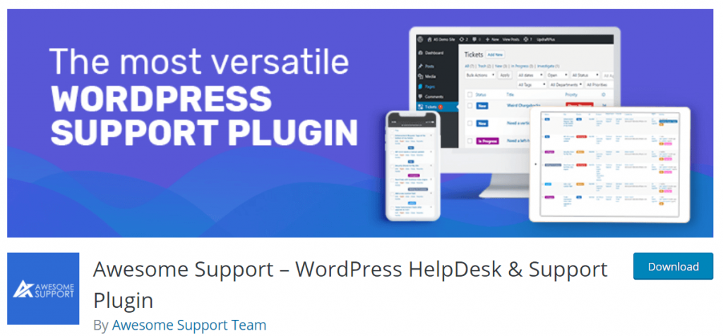 Awesome support plugin