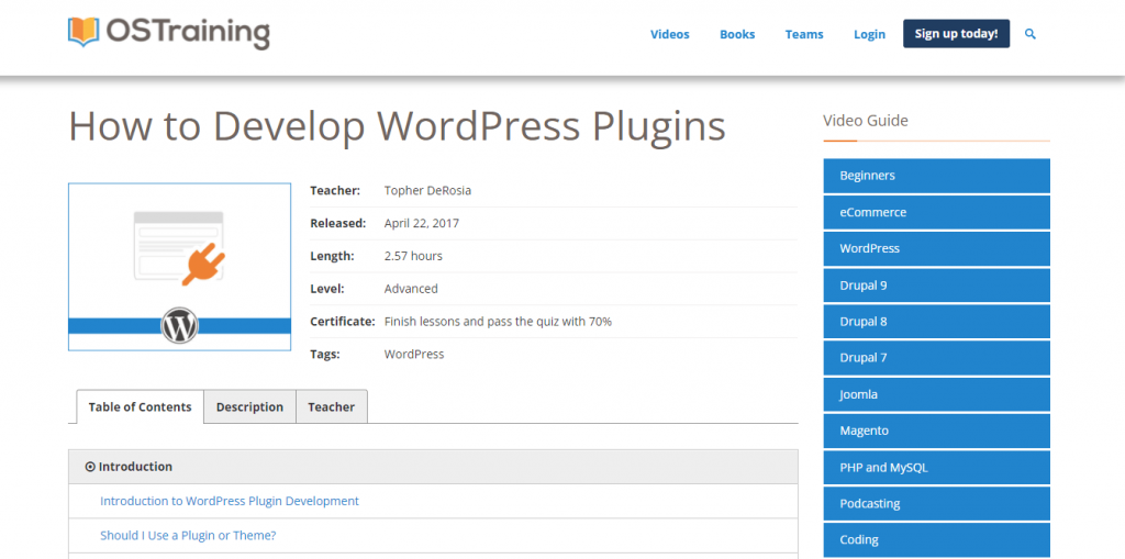How to Develop WordPress Plugins by OSTraining