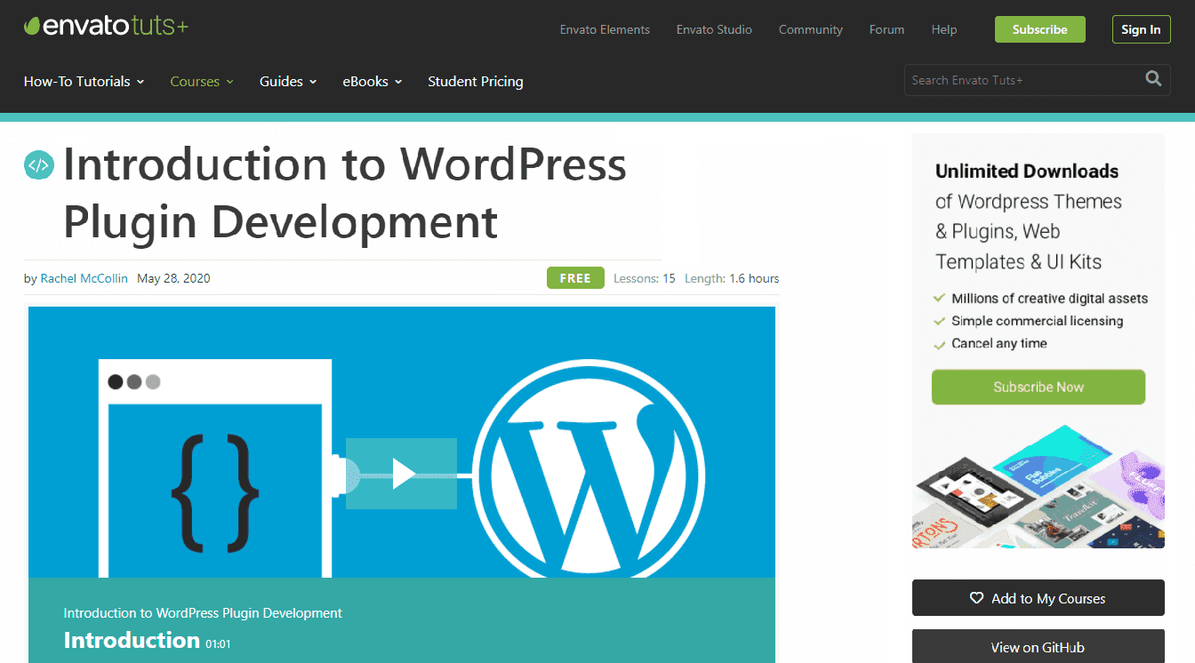 Introduction to WordPress Plugin Development by Envato Tuts+