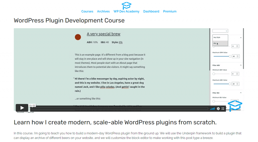 WordPress Plugin Development Course by WP Dev Academy