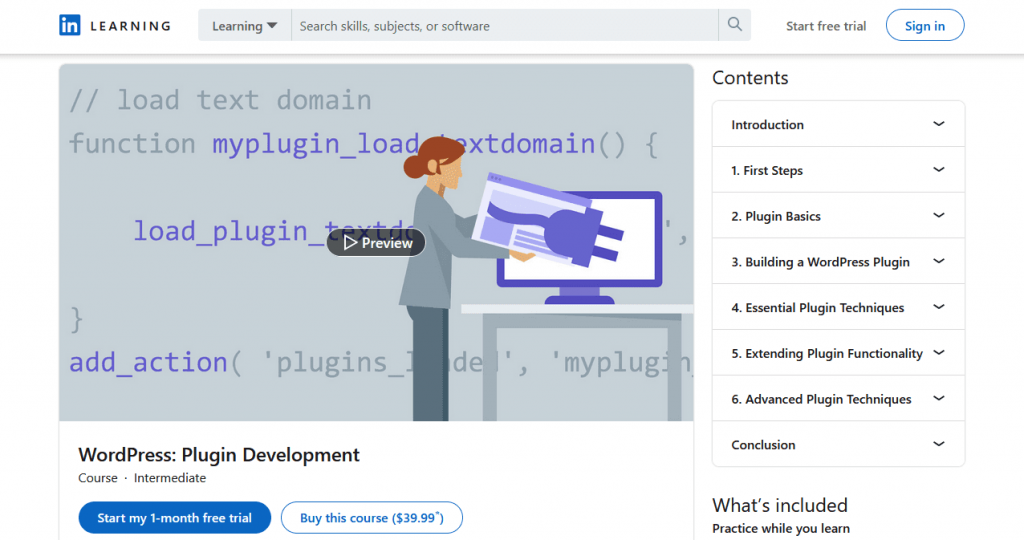 WordPress: Plugin Development by LinkedIn Learning