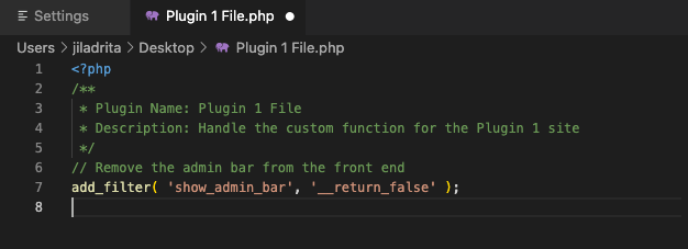 plugin code snippets