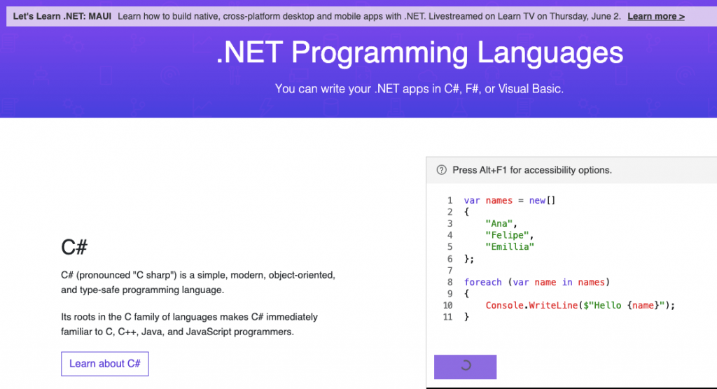 C# (.NET Framework-Based Language) 