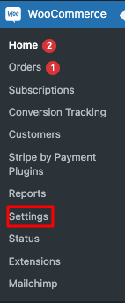 WooCommerce Settings