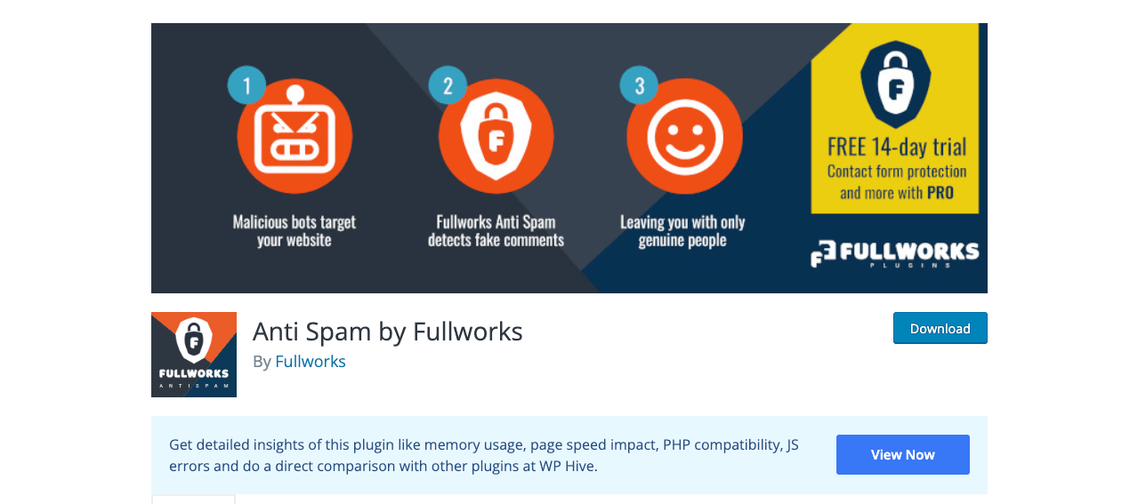 Antispam by Fullworks Plugin
