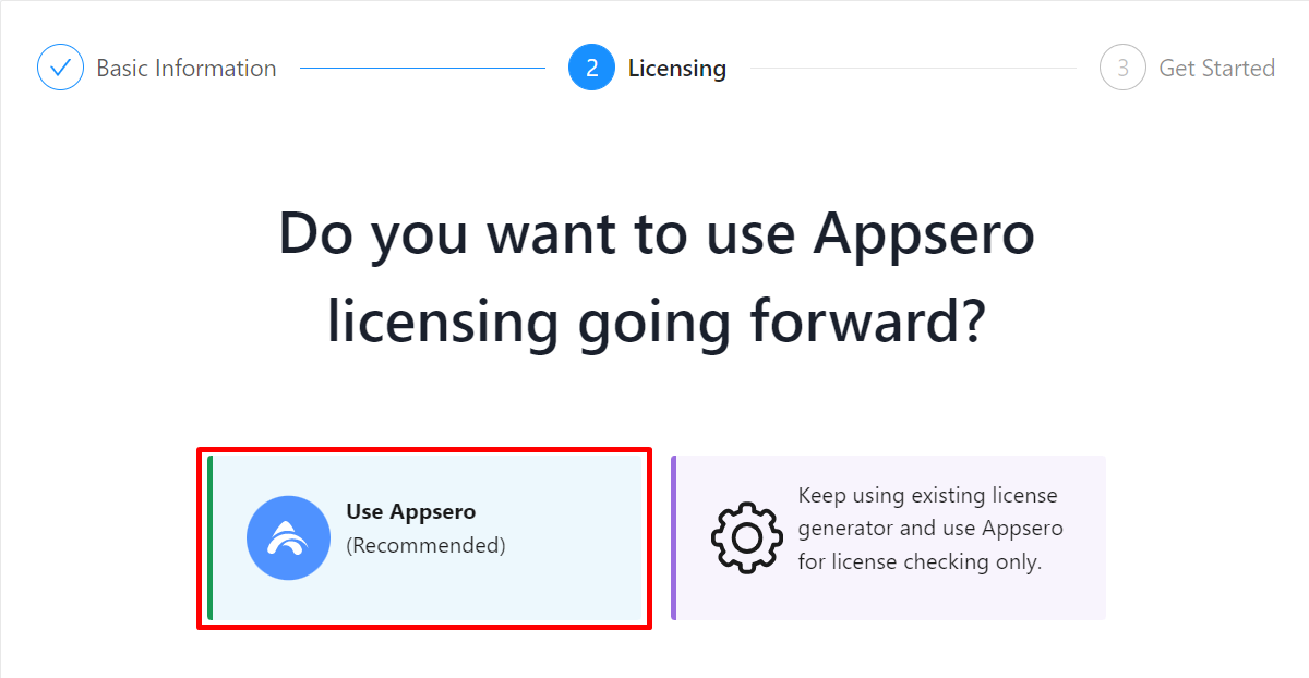 Use Appsero for licensing