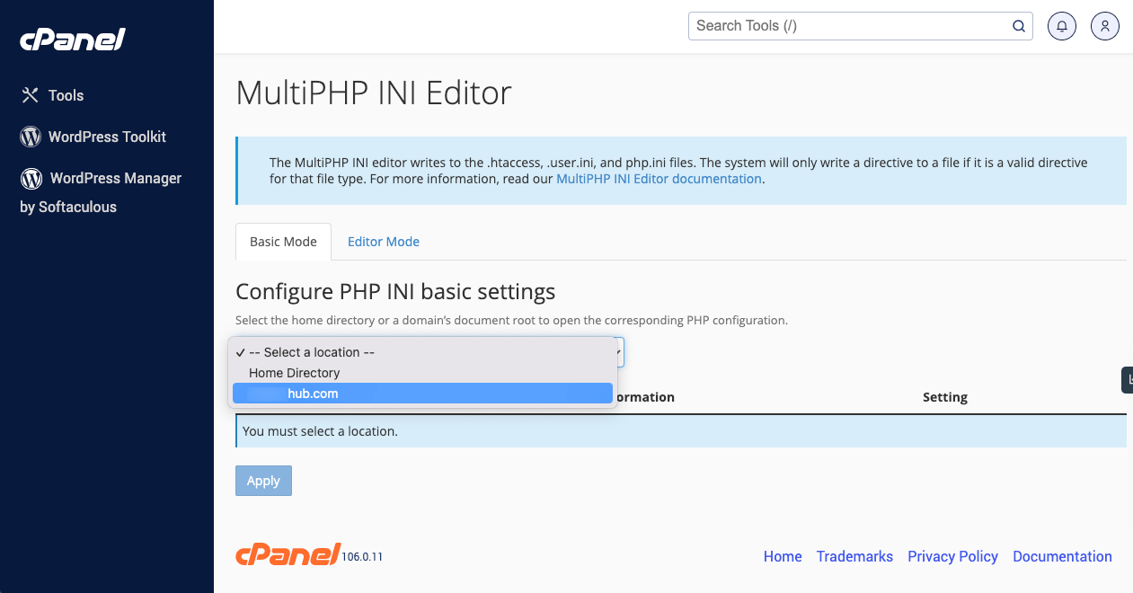 Increase Maximum File Upload Size from MultiPHP INI Editor