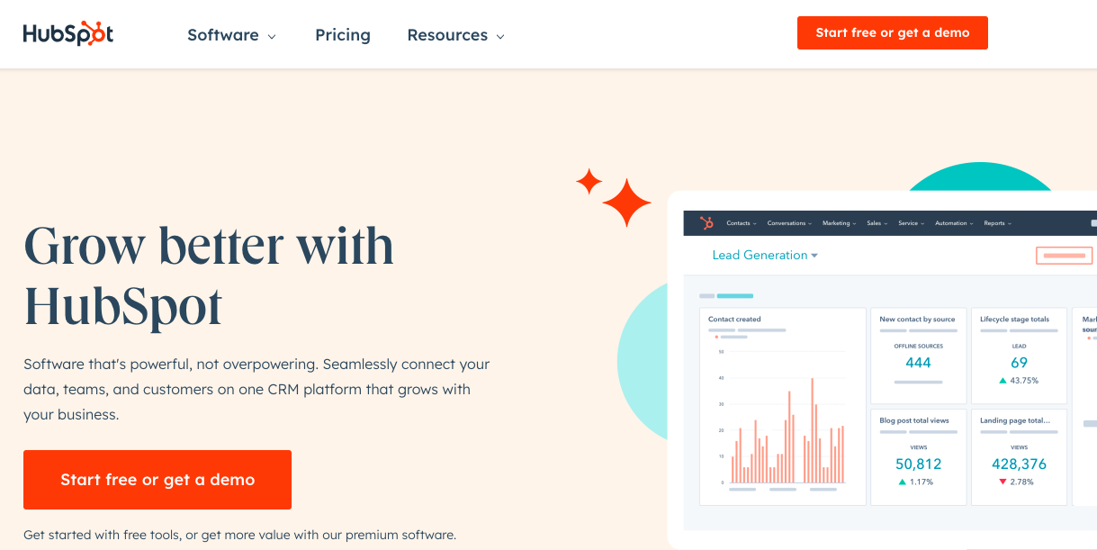 HubSpot landing page