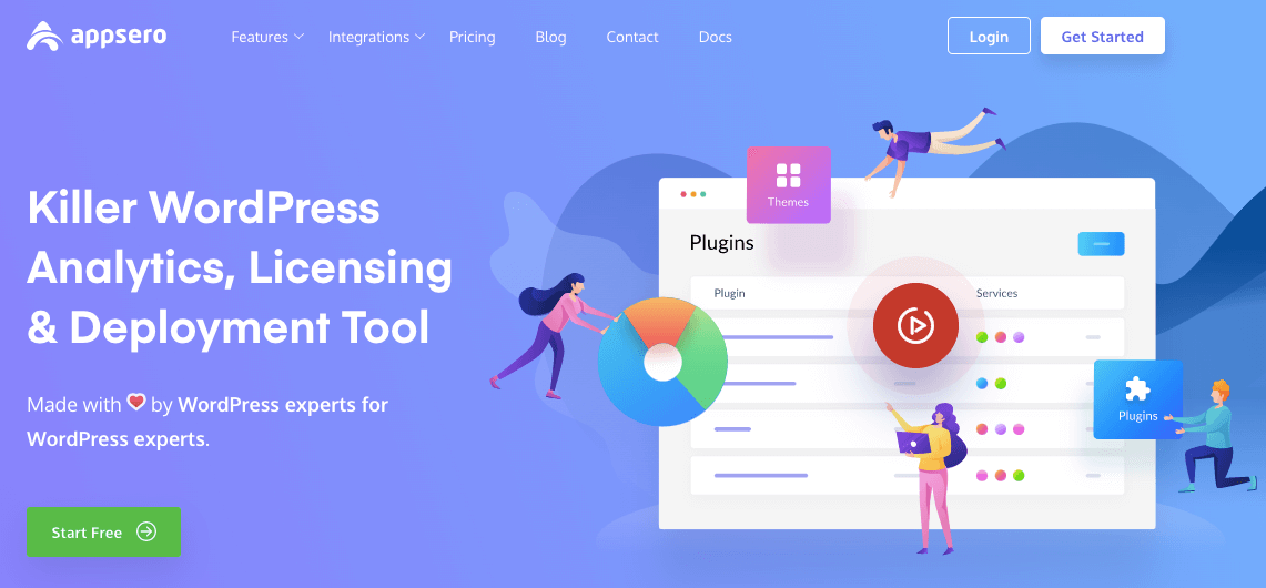 Appsero landing page