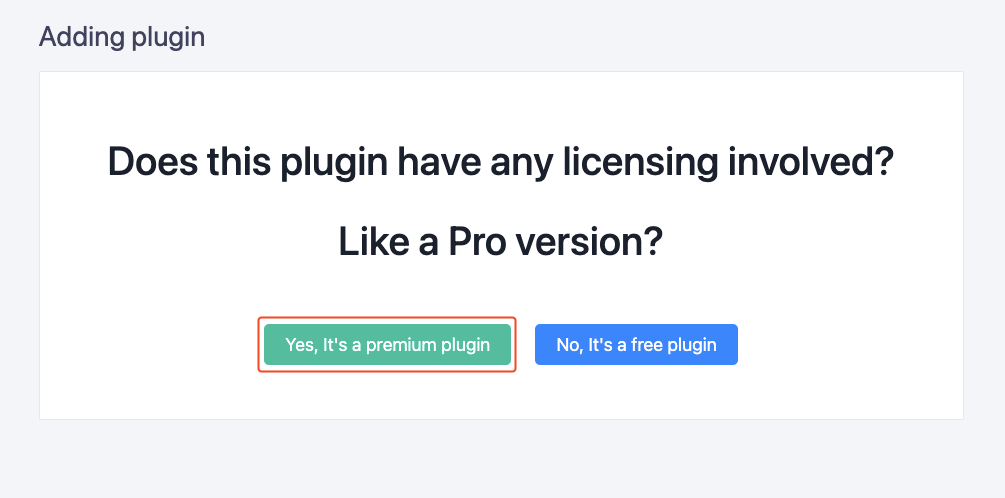 Choose the type of plugin