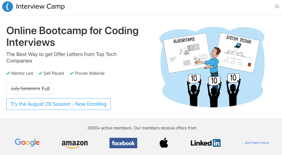 Interview Camp- Online Bootcamp for Coding Interviews