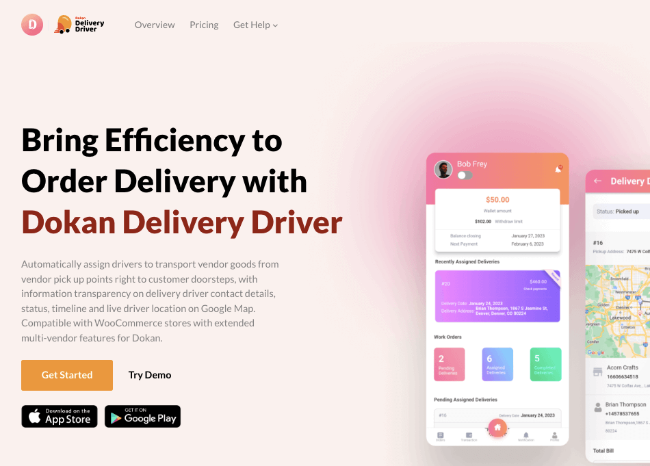 Dokan Delivery Driver App- FLAT 45% OFF