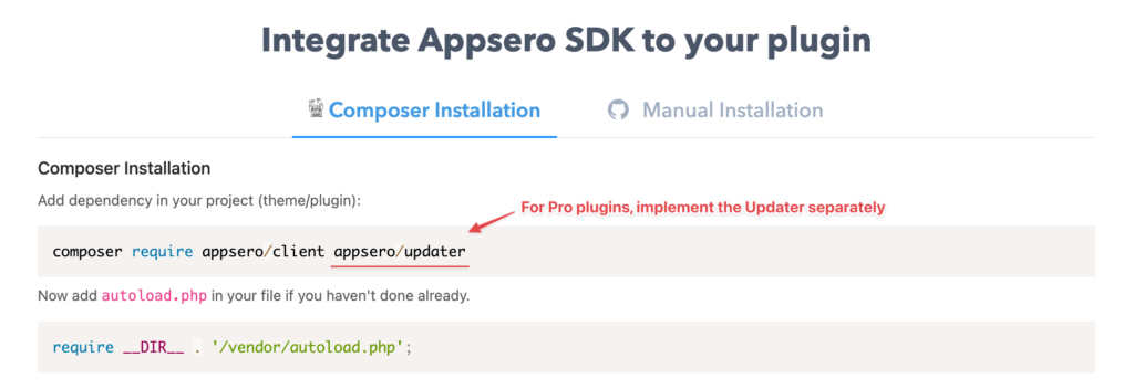 Notice: Appsero SDK doesn't contain the Updater by default going forward 1