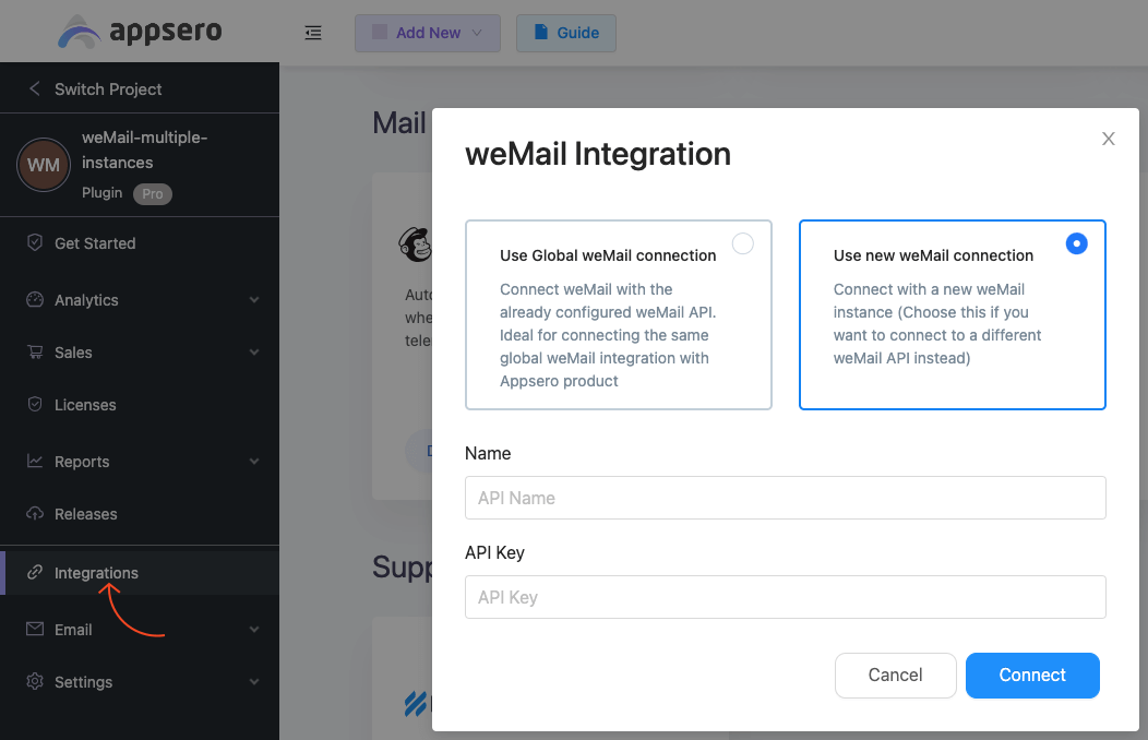 wemail integration