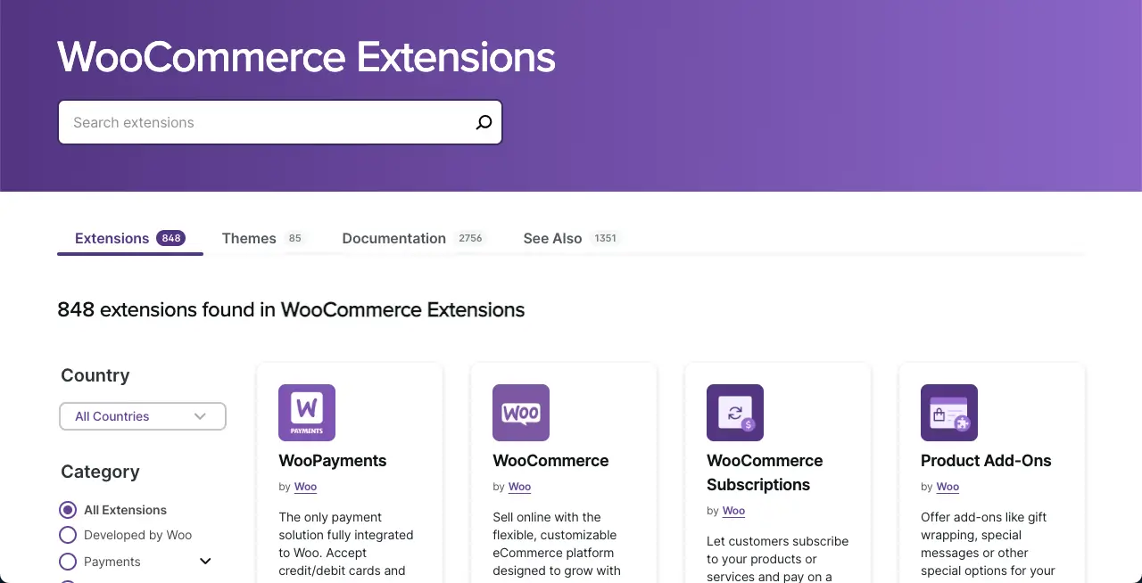 WooCommerce extensions