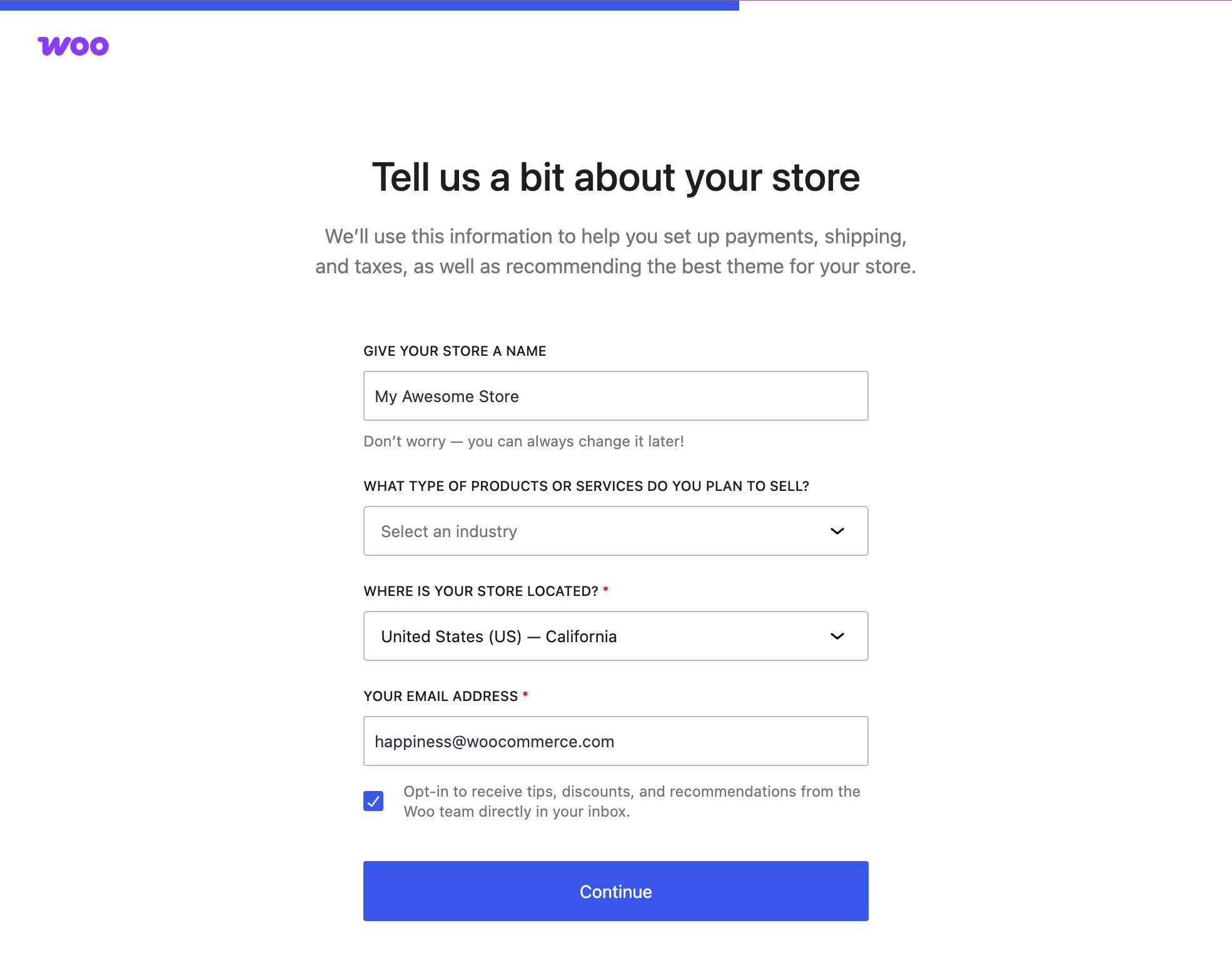 Access the WooCommerce Setup Wizard